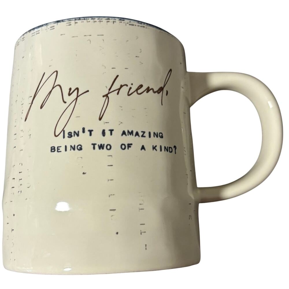 Friend Two of a Kind Stoneware Gift Mug Friendship Coffee Tea Cup Christmas Gift